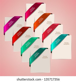 Colorful bookmarks with place for text