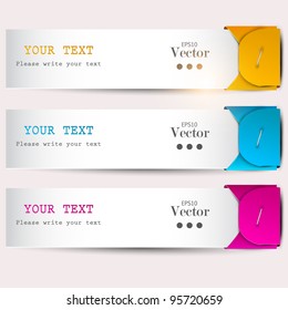 Colorful bookmarks with place for text