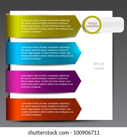 Colorful bookmarks for speech. Colorful paper arrows.