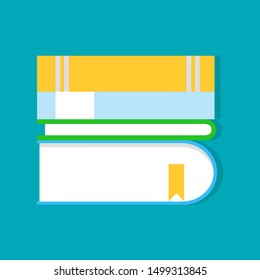colorful books icon in flat style isolated. Vector Symbol illustration.