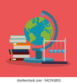 Colorful Books and science design