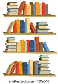 Colorful books, vector