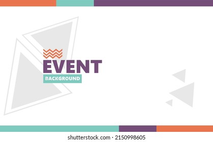 Colorful border abstract vector background with white copyspace. Suitable for event, art performance, meeting, exhibition, seminar, and conference.