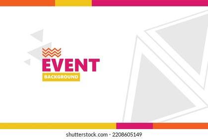 Colorful border abstract vector background with white copyspace and orange, yellow, and magenta colored. Suitable for event, art performance, meeting, exhibition, seminar, and conference.