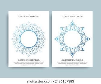 Plantilla de cubierta de patrón de borde colorido