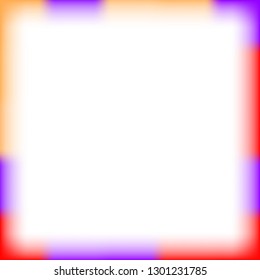 colorful border square blur and smooth white for background banner and blank copy space, banner frame watercolor art style and square empty, multicolor frame cover or templates banner background