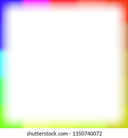 colorful border square blur and smooth white for background banner and blank copy space, banner frame watercolor art style and square empty, multicolor frame cover or templates banner background