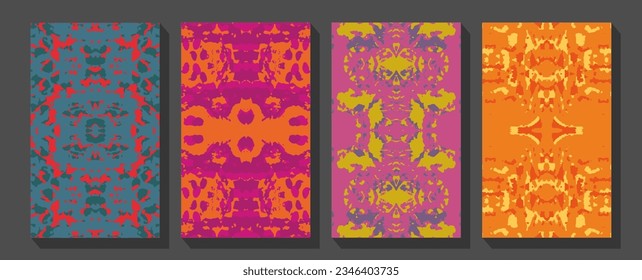 Colorful botanical ornamental vector design for rug, carpet, tapis.  Vector illustration for elegant design.