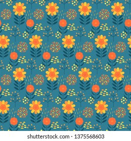 colorful botanical pattern