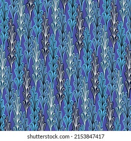 Colorful botanical pattern with different elements