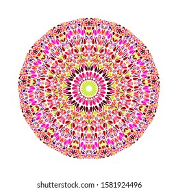 Colorful botanical pattern mandala - abstract ornamental ornate vector element from geometrical shapes