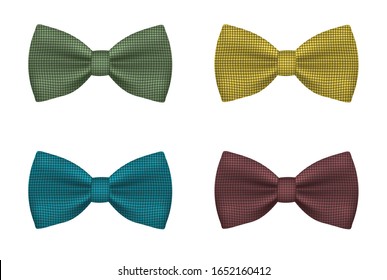 Colorful bow tie set. vector illustration