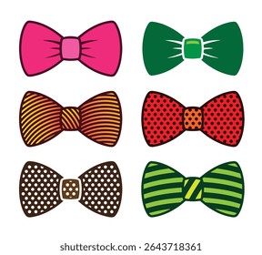 Colorful Bow Tie Vector Set

