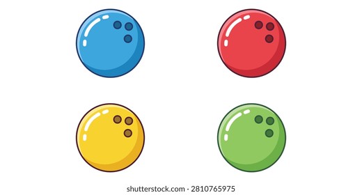 Colorful bowling ball collection representing indoor sports, recreation, tournaments, athletic competition, leisure activities, championship games, sporting equipment, and entertainment themed design resources.