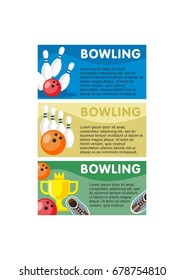 Colorful Bowling Horizontal Banners
