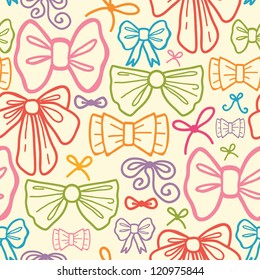Colorful bows seamless pattern background