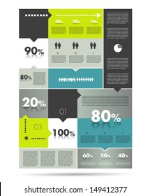 Colorful box diagram. Infographics module chart.