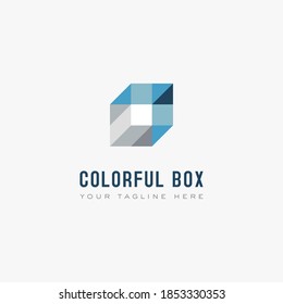 colorful box logo. vector illustration.