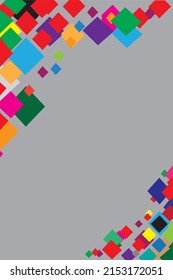 COLORFUL BOX ON THE EDGE. WALLPAPER BACKGROUND
