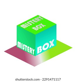 vector de caja colorida, ilustración de caja