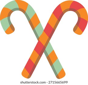 Caja colorida envuelta en el logotipo del caramelo, ilustración de la comida dulce. conveniente para el cartel y el icono del Web