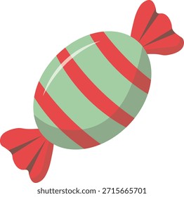 Caja colorida envuelta en el logotipo del caramelo, ilustración de la comida dulce. conveniente para el cartel y el icono del Web