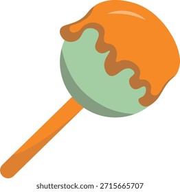 Caja colorida envuelta en el logotipo del caramelo, ilustración de la comida dulce. conveniente para el cartel y el icono del Web