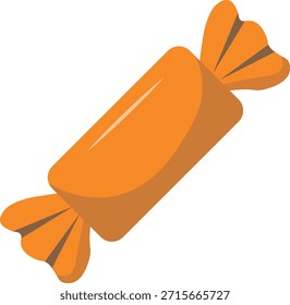 Caja colorida envuelta en el logotipo del caramelo, ilustración de la comida dulce. conveniente para el cartel y el icono del Web