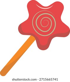 Caja colorida envuelta en el logotipo del caramelo, ilustración de la comida dulce. conveniente para el cartel y el icono del Web