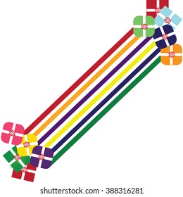 colorful boxes on the white background