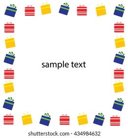 colorful boxes on the white background