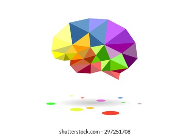 Colorful Brain with drop