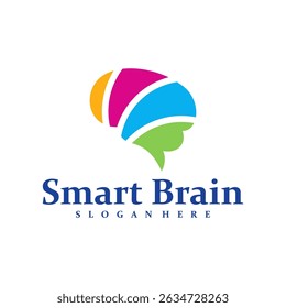 Colorful Brain logo design concept vector. Brain Care Logo Design Template. Creative Symbol. Icon