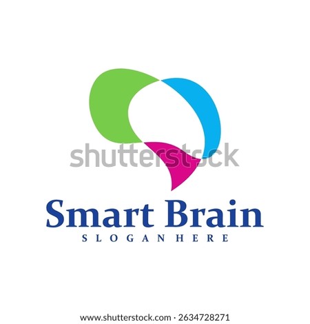 Colorful Brain logo design concept vector. Brain Care Logo Design Template. Creative Symbol. Icon