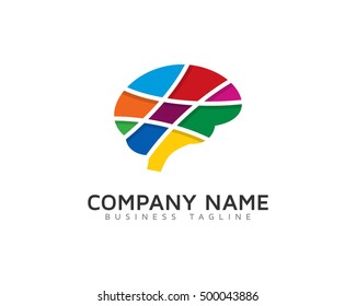 Colorful Brain Logo Template