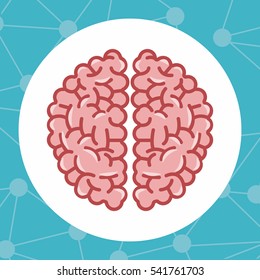 Colorful brain and science design