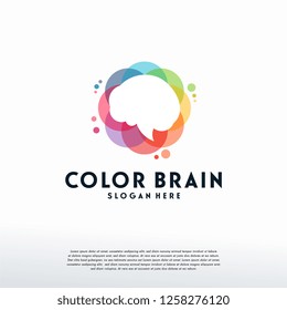 Colorful Brainstorm logo vector, rain logo designs template, design concept, logo, logotype element for template