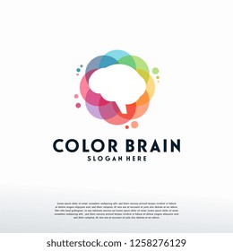 Colorful Brainstorm logo vector, rain logo designs template, design concept, logo, logotype element for template