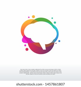 Colorful Brainstorm logo vector, rain logo designs template, design concept, logo, logotype element for template