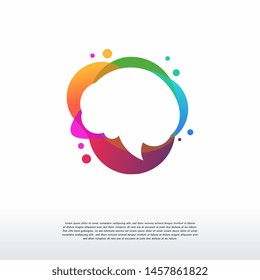 Colorful Brainstorm logo vector, rain logo designs template, design concept, logo, logotype element for template