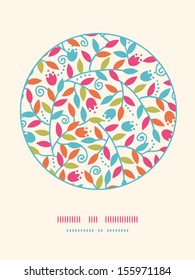 Colorful Branches Circle Decor Pattern Background