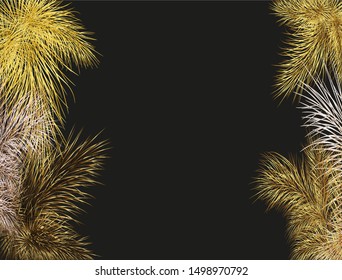 Colorful branches fir trees, great design for any purposes. Christmas decor. Vector card, banner. Graphic vector art