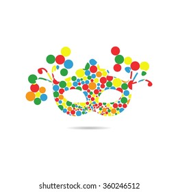 Colorful Brazil Carnival Mask Vector