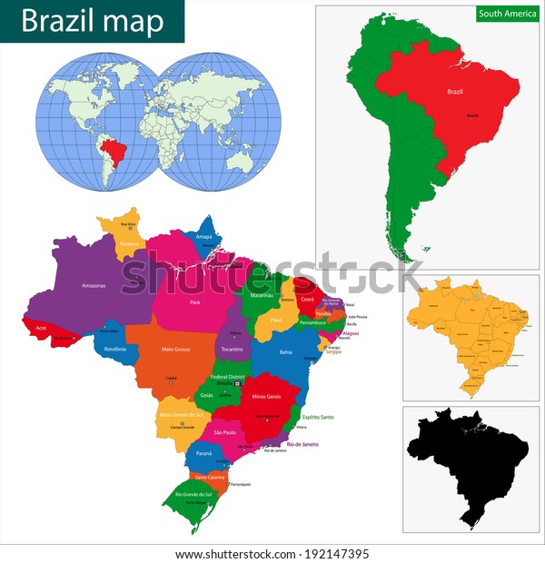 brazil map states and cities