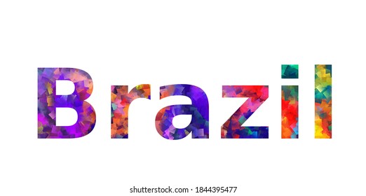 Diseño de vectores de texto colorido en Brasil