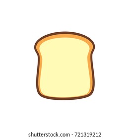  colorful bread slice cartoon vector illustration style 