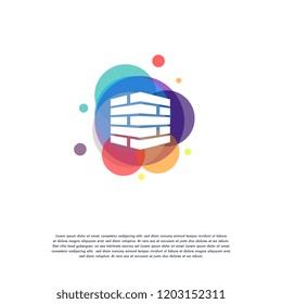 Colorful Brick Work logo vector, Brick Building logo designs template, design concept, logo, logotype element for template