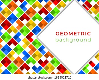 Colorful Bricks Background Flat Design