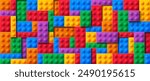 Colorful Bricks Or Blocks Building Toy Pattern