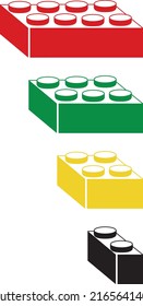 colorful bricks for children of different sizes to build your own creations